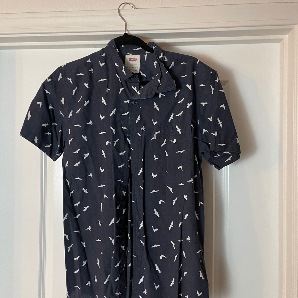 Levi’s Blue Eagle Short Sleeve Button Down